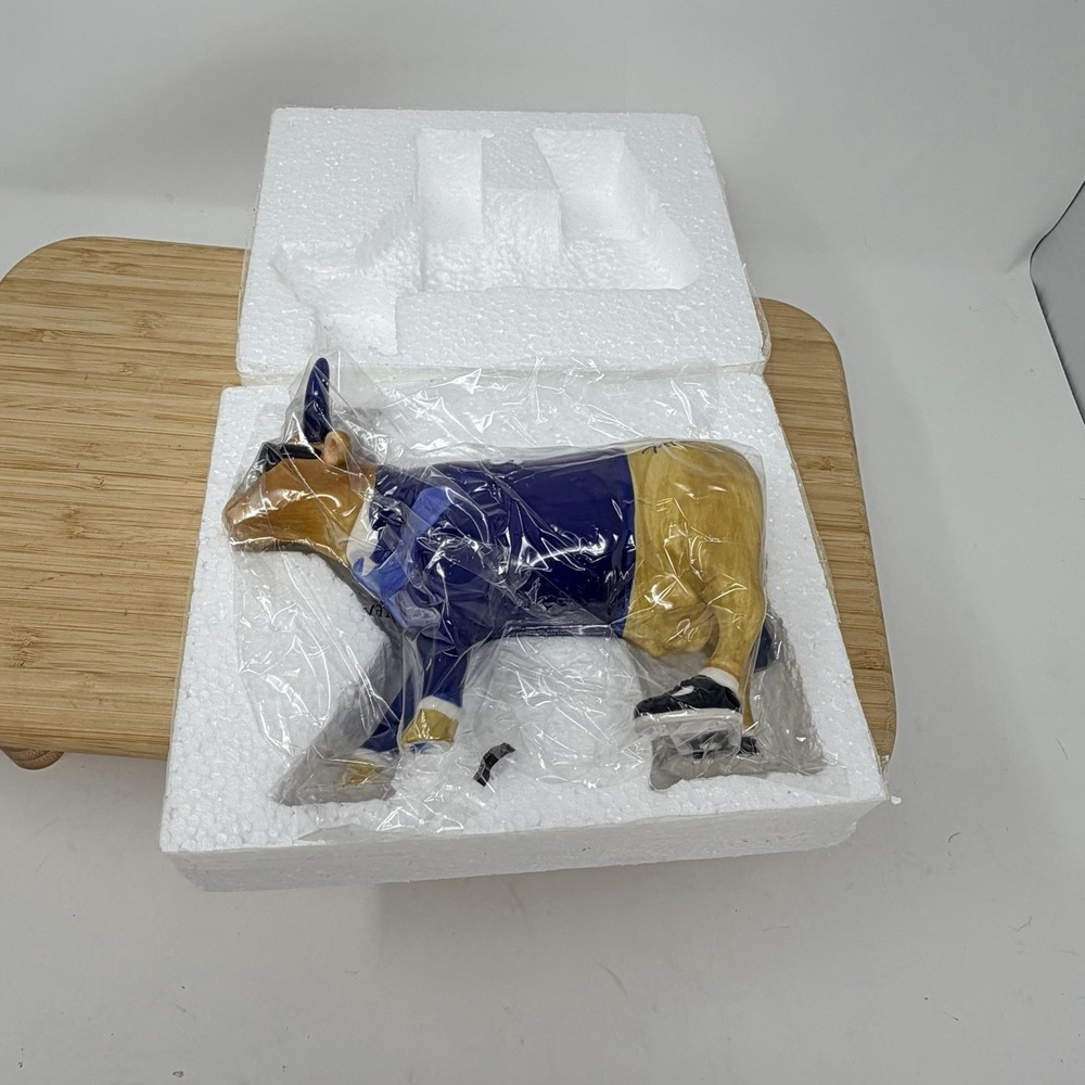Cow Parade Joe-Pa #6530 Westland 2004 With Box & Tag Penn State Cow Figurine